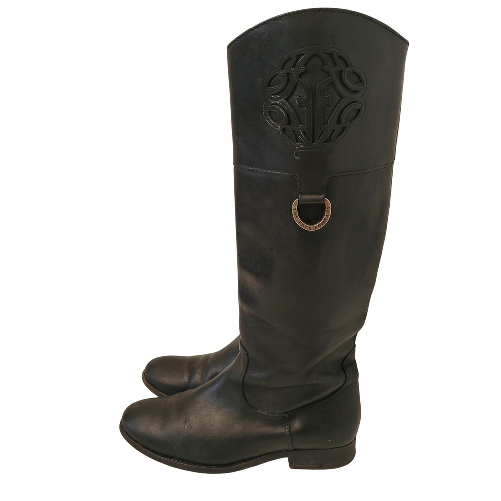 Frye Black Leather Over the Knee Boots